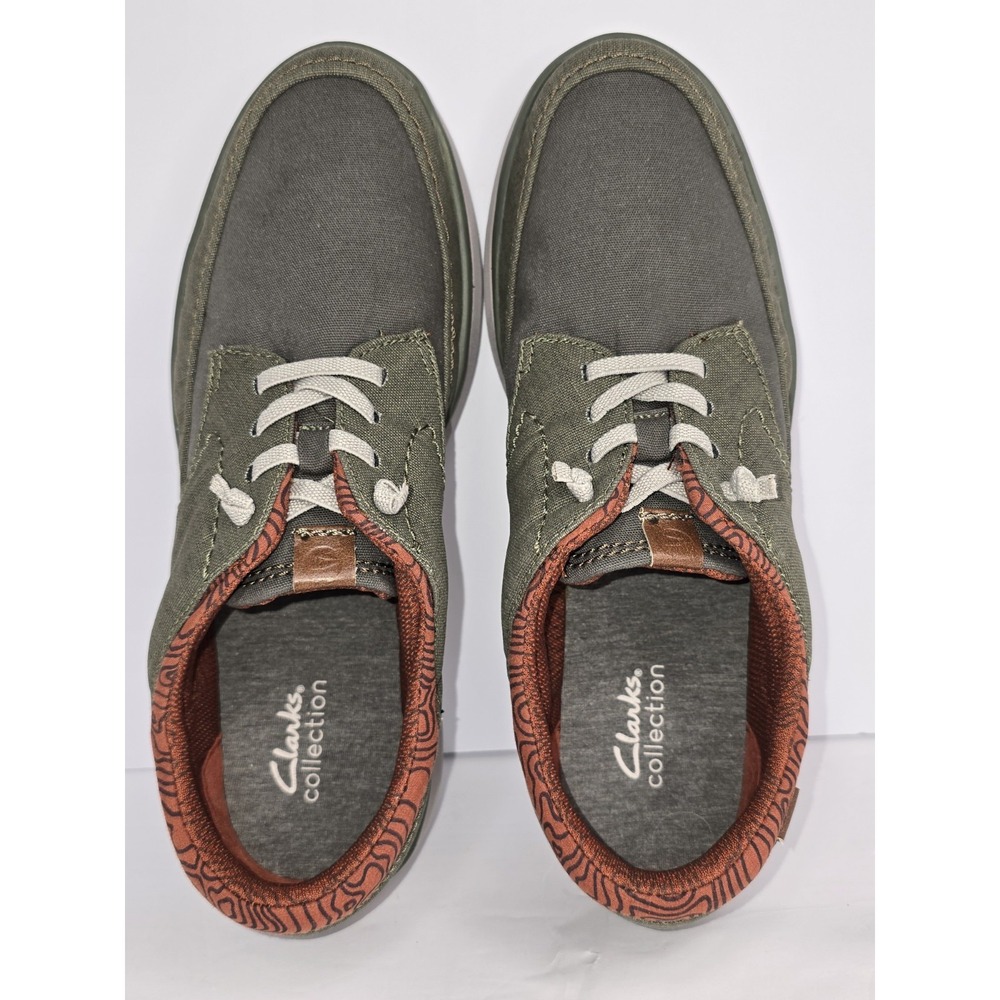 Clark's Men's Olive Step Urban Mix Canvas Shoes Size 8M Casual Minimalist NWOB - Picture 2 of 9